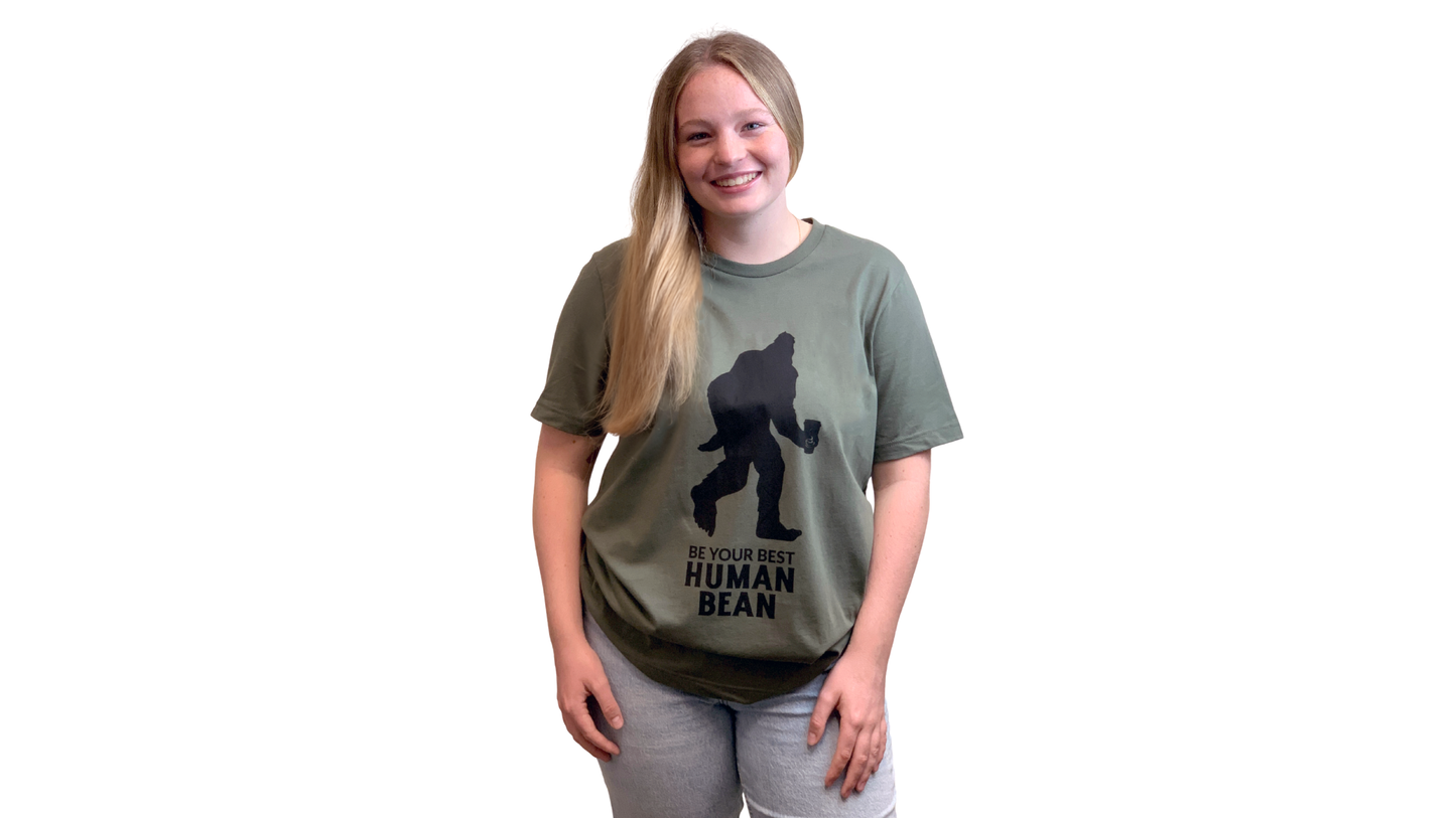 Be Your Best Human Bean Big Foot Tee