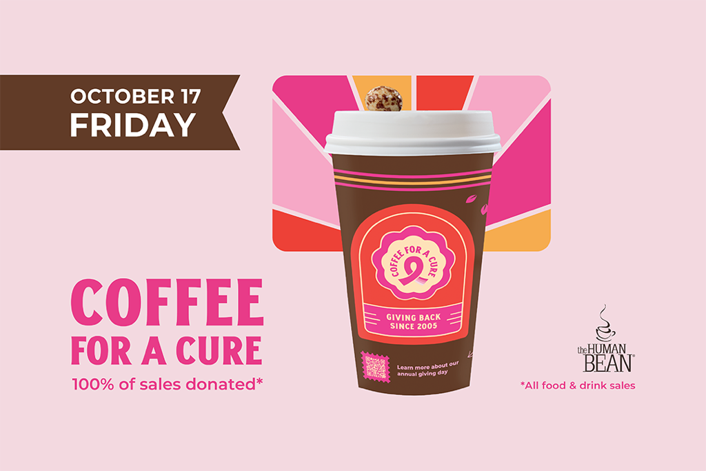 The Human Bean Coffee for a Cure Giveback