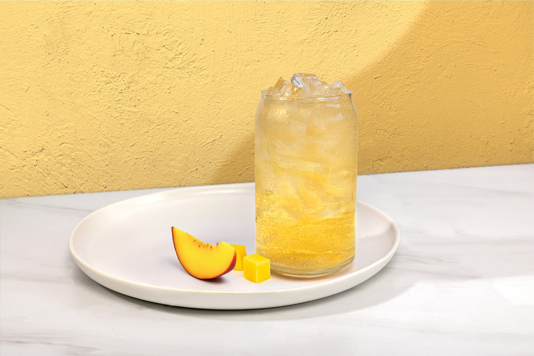 The Human Bean Mango Peach Italian Soda