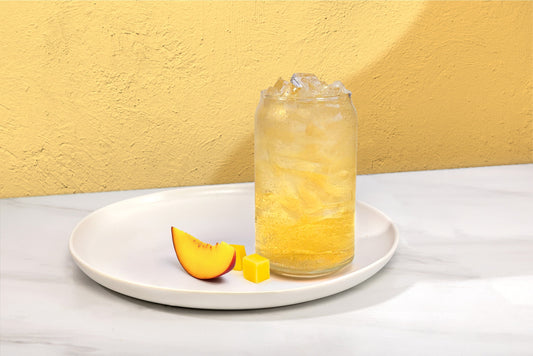 The Human Bean Mango Peach Italian Soda