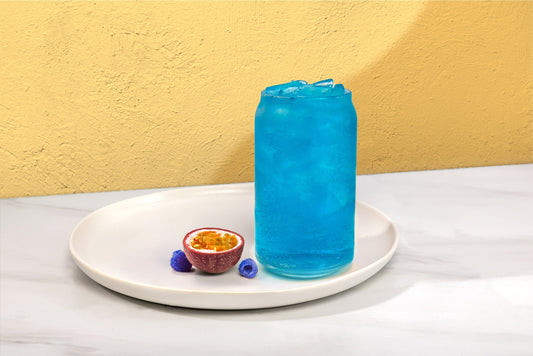 The Human Bean Passion Fruit Blue Raspberry Italian Soda