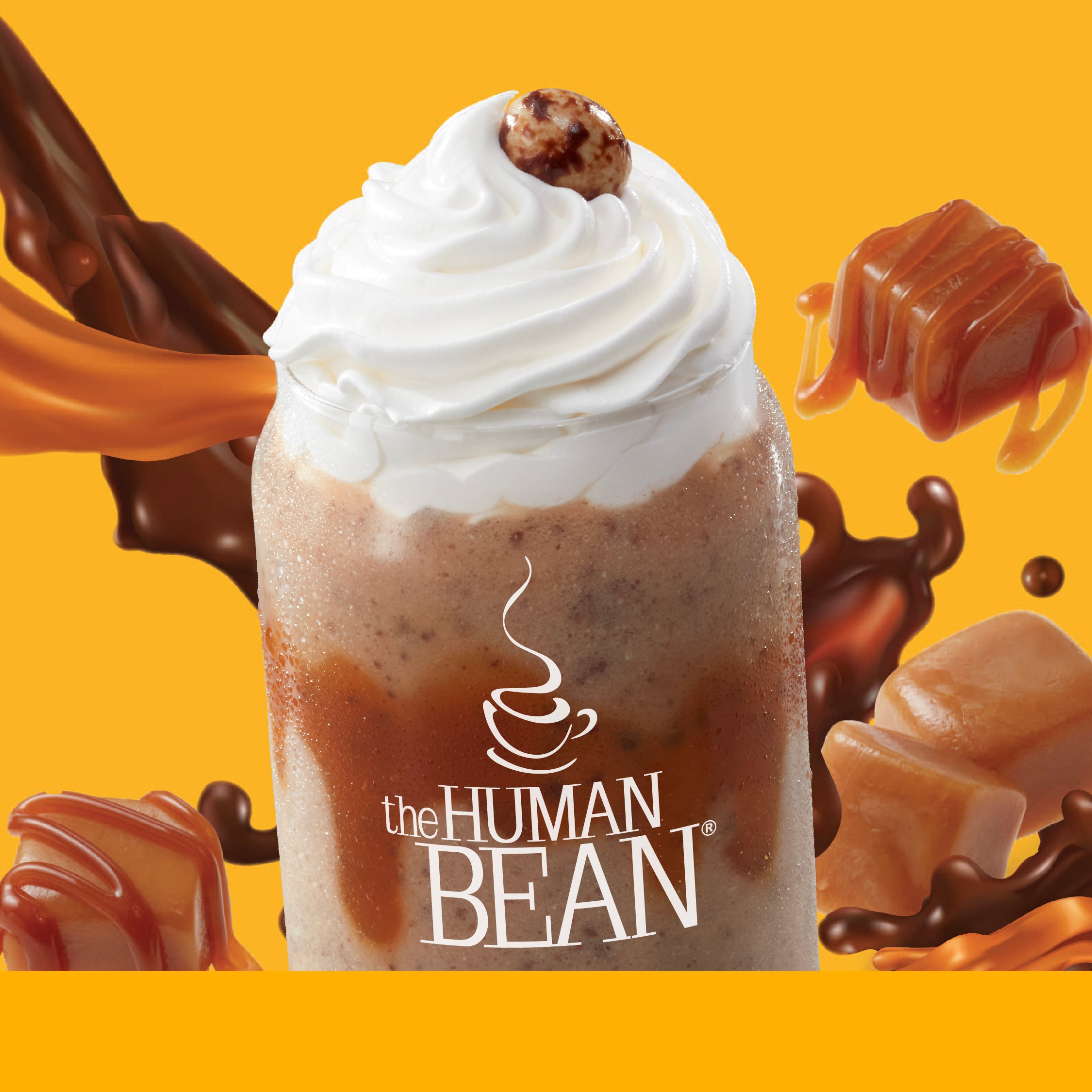 Drink Menu tagged "What's New" The Human Bean