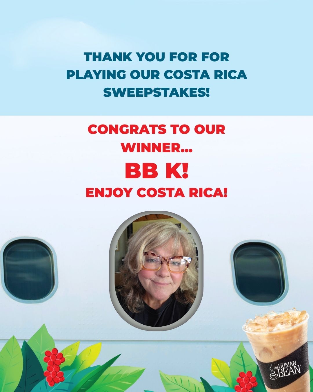 The Human Bean Announces Grand Prize Winner of Costa Rica Sweepstakes