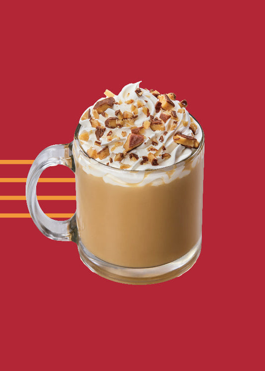 Salted Gold Whole Milk Latte topped with Heath®