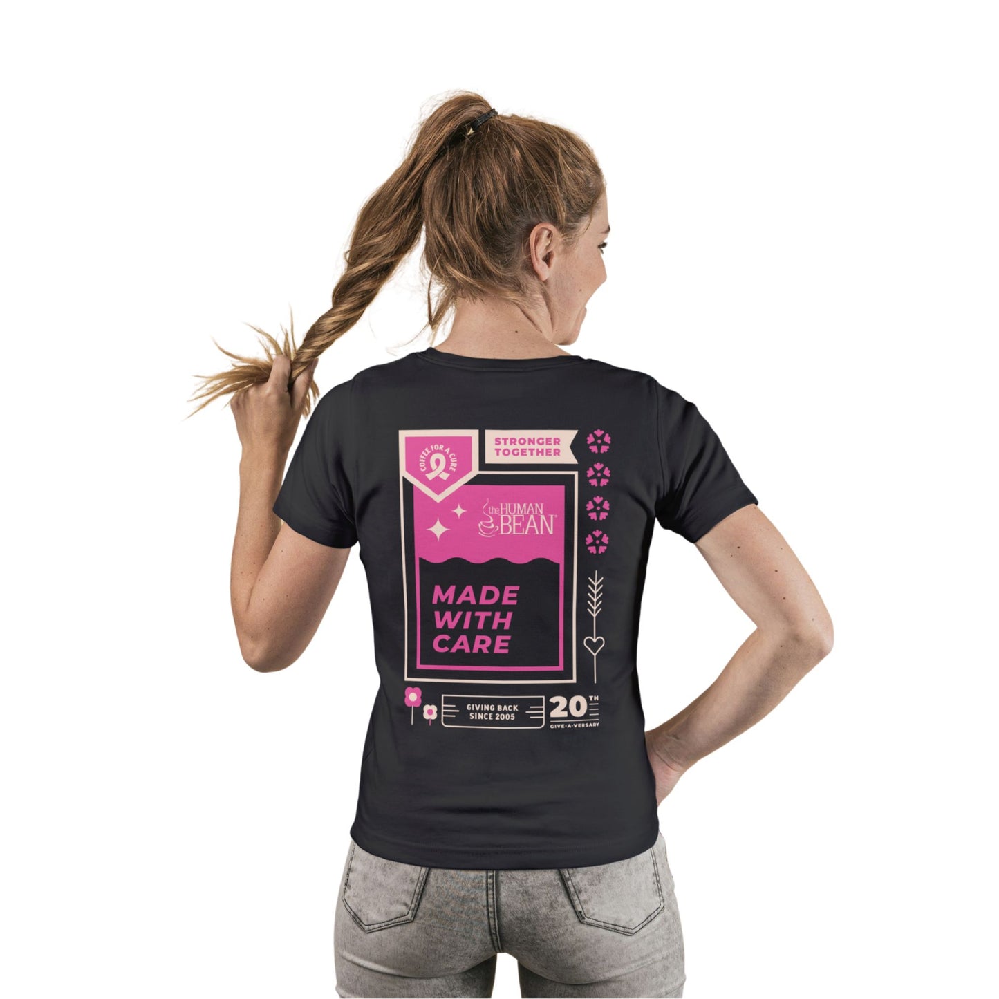 Coffee for a Cure Made With Care Tee - Black