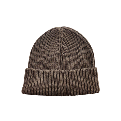 Classic Human Bean Ribbed Knit Beanie