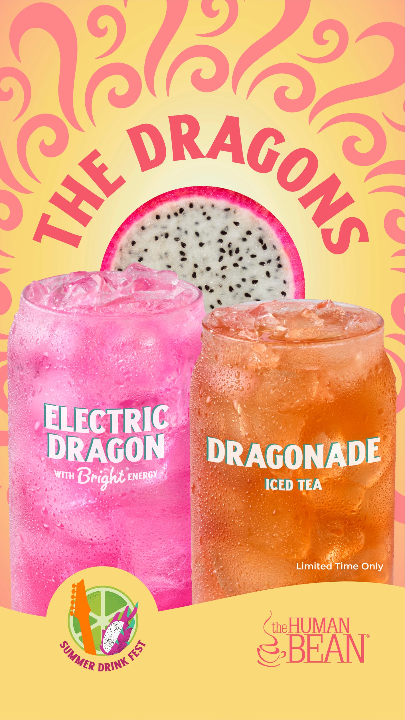 The Dragons Electric Dragons with Bright Energy and Dragonade Iced Tea