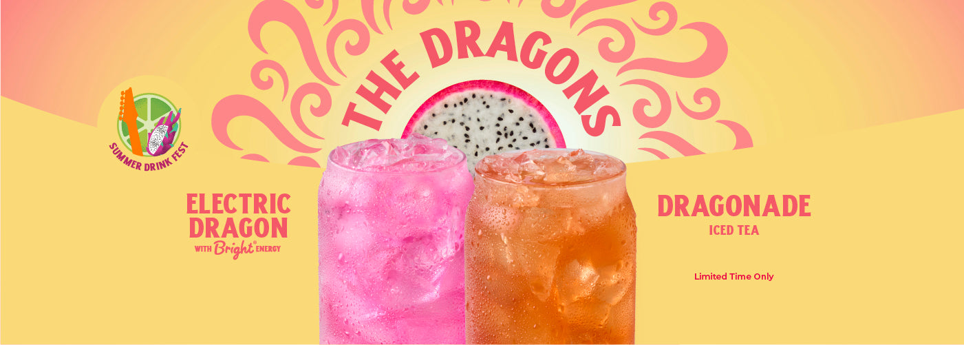 Summer Drink Fest:  The Dragons Electric Dragon with Bright Energy and Dragonade Iced Tea