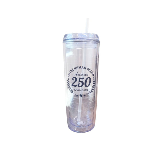 Limited-time “America 250” acrylic, double-walled tumbler features a minimal design with subtle THB branding.