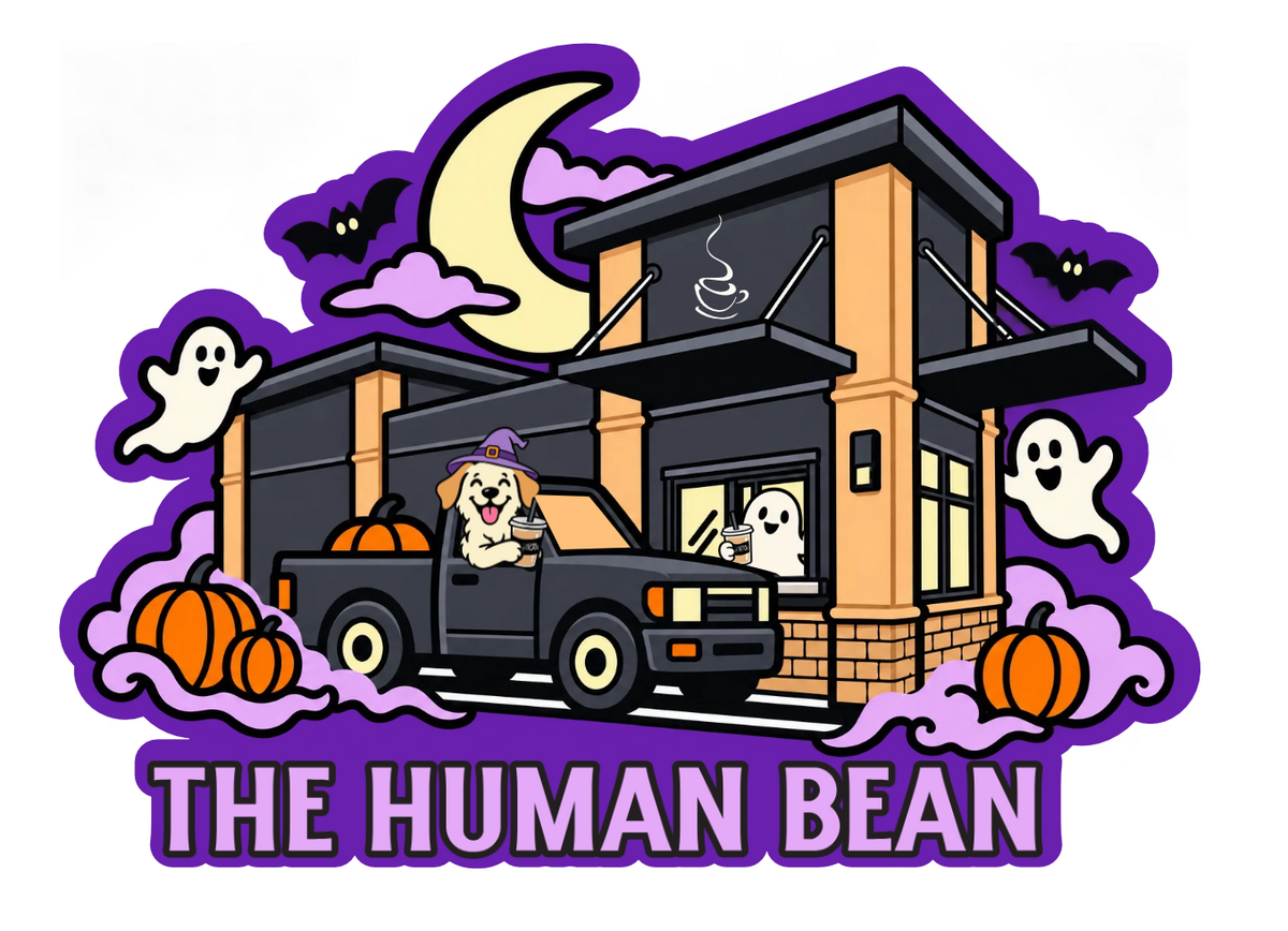 Haunted Human Bean Drive-Thru Sticker