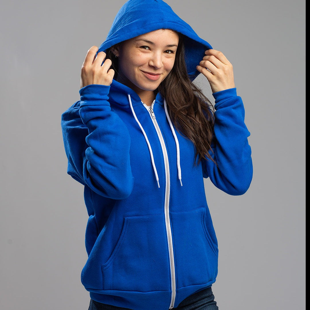 Quality Coffee Unisex Zip Up Hoodie Royal